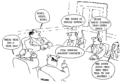 a cartoon of what subjects thought they heard in sinewave speech