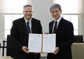 Ken Pugh was recently in Taipei for the signing of the MOU with NTNU